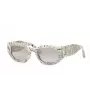 Okulary przeciwsłoneczne Philipp Plein damskie SPP066M5109YL - oprawka czarno-złota, szare soczewki, 51/21/135 mm