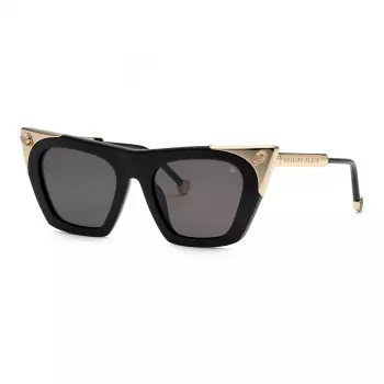 Okulary przeciwsłoneczne Philipp Plein damskie SPP134S520700 złota oprawka metalowa brązowe soczewki gradientowe 52mm