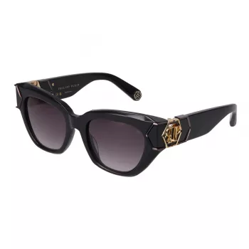 Okulary przeciwsłoneczne Philipp Plein damskie SPP140M510700 - czarna oprawka, szare szkła 51mm