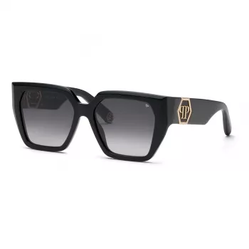 Okulary przeciwsłoneczne Philipp Plein damskie SPP160-570700 czarna oprawka acetatowa szare szkła 57mm
