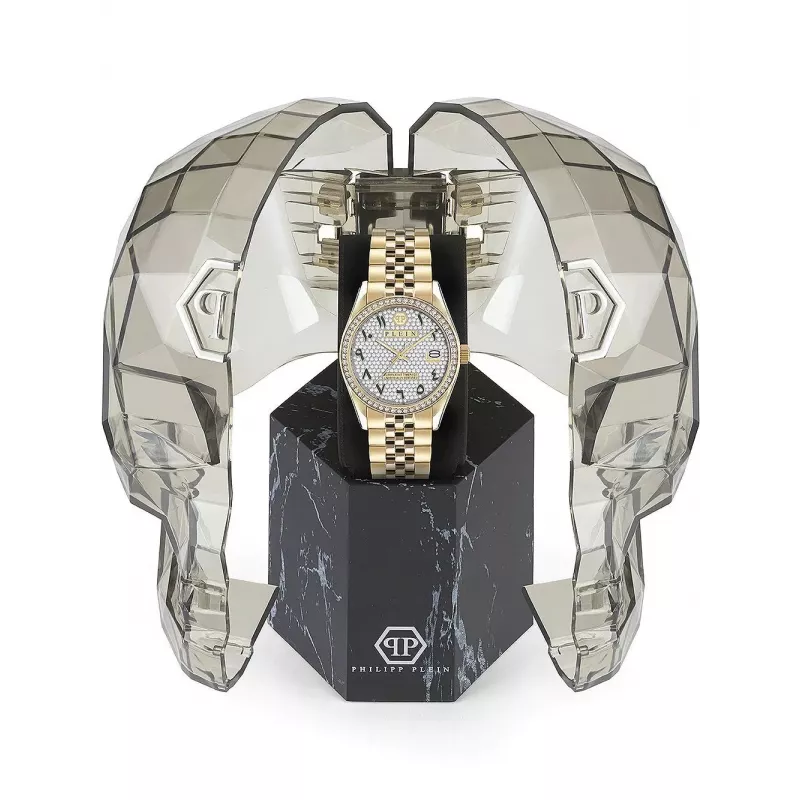 Zegarek damski Philipp Plein PW2BA0223 38mm Różowe Złoto Stal Szlachetna Biały Silikon