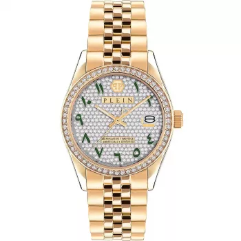 Zegarek damski Philipp Plein PW2BA0223 38mm Różowe Złoto Stal Szlachetna Biały Silikon