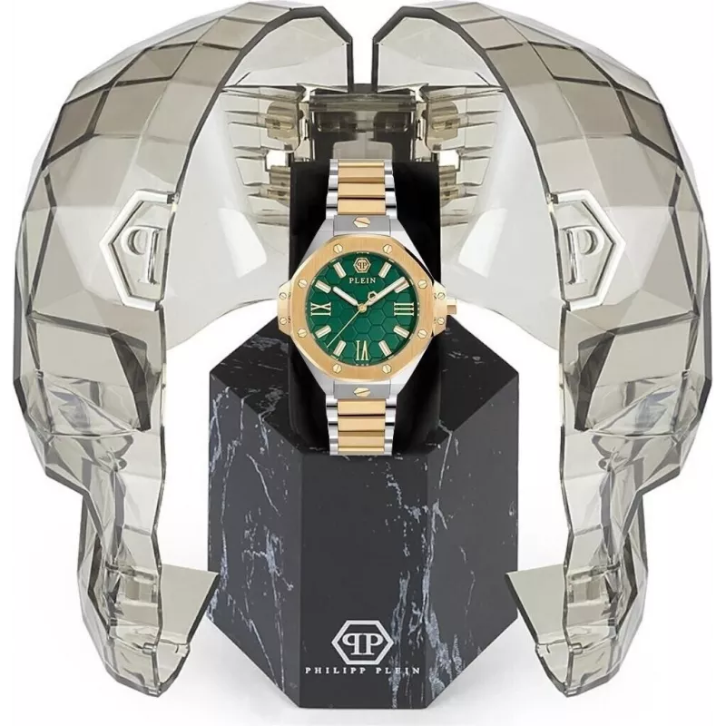 Zegarek damski Philipp Plein PWBDA0724 39mm Kwarcowy Stal nierdzewna Silikon Czarny