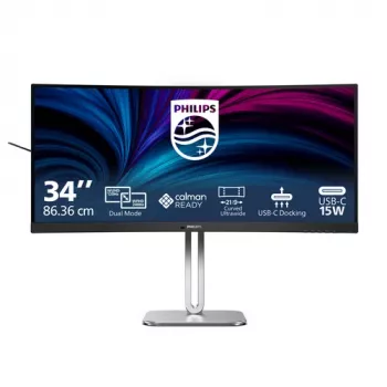 Philips 34B2U5900C 34 calowy zakrzywiony monitor VA UWQHD – 3440×1440, 120Hz, USB-C PD 90W, KVM