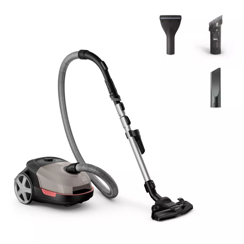 Philips 5000 Series XD5122/10 Odkuracz cylindryczny, 900W, 4L worek na kurz, głęboka czerń