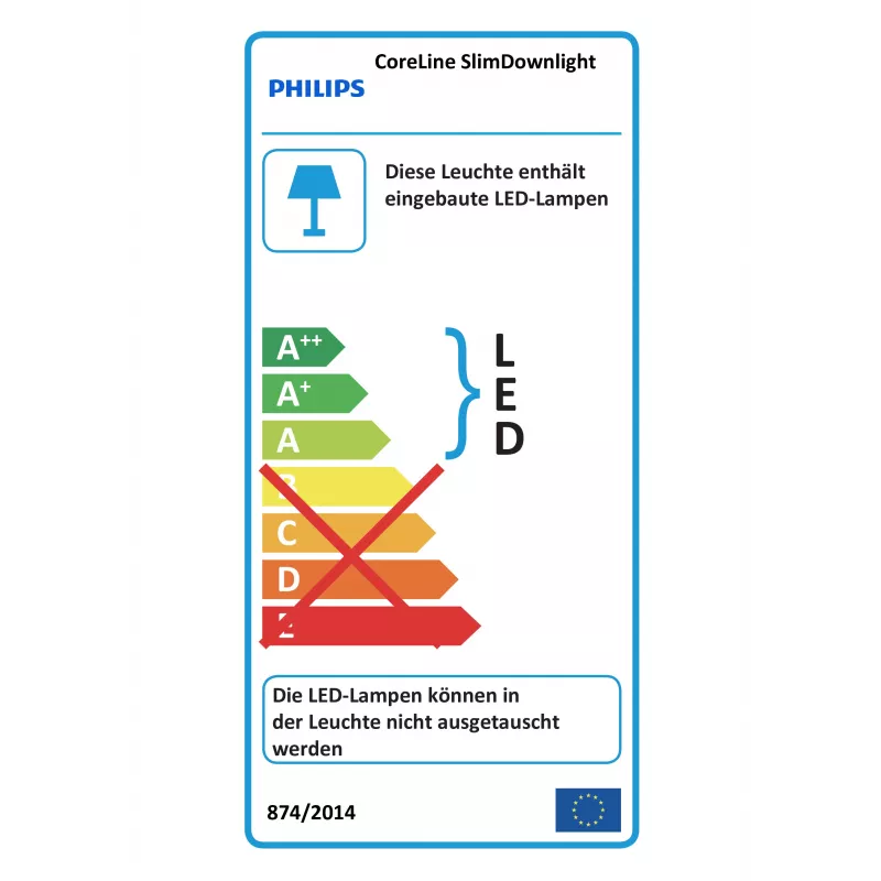 Philips CoreLine DN145B LED20S/840 LED slim downlight 2100lm 4000K DALI biały