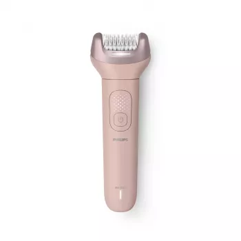 Philips Epilator Series 9000 BRE718/00 Bezprzewodowy Epilator Mokry/Suchy z 32 Pęsetami, Ceramicznymi Tarczami, Opti-Light, 2 Prędkościami, Akumulatorem Li-ion, 40 min Pracy, Zawiera Nasadkę Optymalnego Kontaktu, Nasadkę do Stref Delikatnych, Rękawicę do 