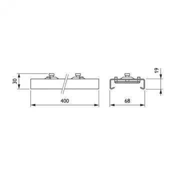 Philips Maxos LL500Z MB-SW WH Wspornik do zawieszenia, bezstopniowa regulacja, biały
