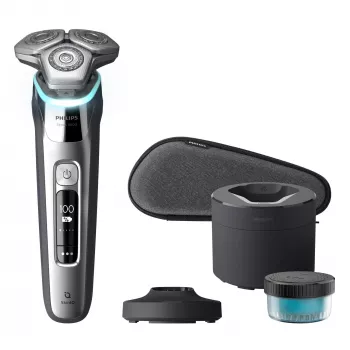 Golarka elektryczna Philips S9975/55 SkinIQ do golenia na mokro i sucho – głowice elastyczne 360-D, 60 min pracy, chromowana