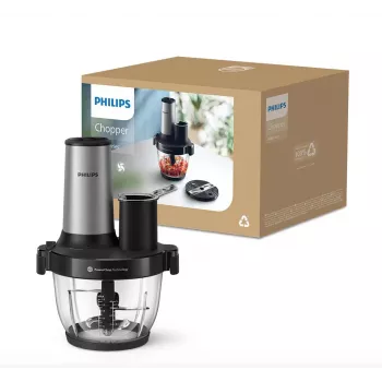 Philips Series 5000 Food Processor Chopper HR1504/00, 800 W, 2.1 L Bowl, Biały