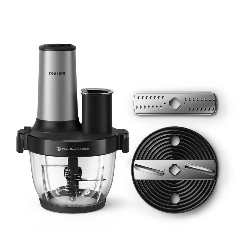 Philips Series 5000 Food Processor Chopper HR1504/00, 800 W, 2.1 L Bowl, Biały
