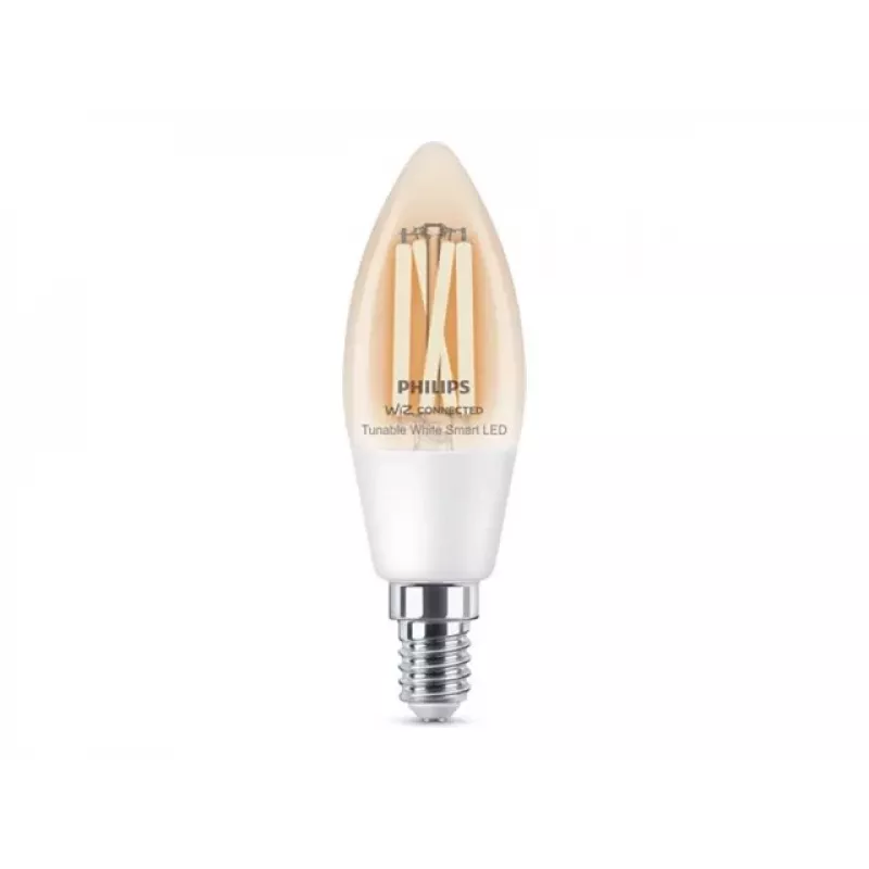Philips Smart WFB 40W C35 E14 927-65 CL 1PF/6 inteligentna żarówka LED - 4,9W 470lm biała regulowana E14 świeczkowa Wi-Fi Bluetooth ściemnialna