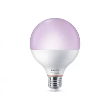 Philips Smart WFB 75W G95 E27 822-65 RGB 1PF/6 – 9W Inteligentna żarówka LED, 1055lm, E27, RGB/regulowana biel, ściemnialna