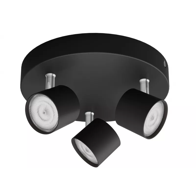 Philips Star Spot 3-Circuit Ceiling Spotlight Black 1500lm