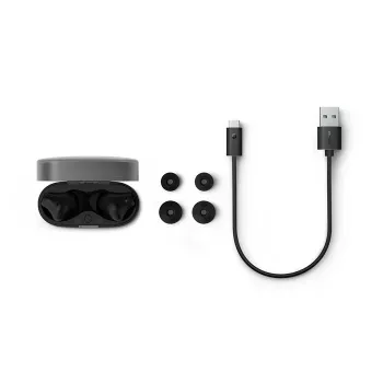 PHILIPS Słuchawki bezprzewodowe TAT2000BK/00 True Wireless douszne Bluetooth 5.0 z etui ładującym, IPX4 odporne na zachlapanie i pot, wbudowany mikrofon, czarne