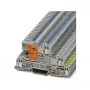 Phoenix 3076028 UTI 2,5-PE/L/NT 3-poziomowy listwa zaciskowa instalacyjna, połączenie śrubowe, 2,5 mm², 400 V, 24 A, montaż na szynie DIN, szary