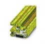 Phoenix 3213962 PTI 2,5-PE Zacisk uziemiający Push-in, 2.5 mm², zielono-żółty, do montażu na szynie DIN