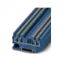 Phoenix Contact PT 2,5-QUATTRO BU przelotowa listwa zaciskowa push-in, niebieska, 4 połączenia, 2,5 mm², 800 V, 24 A, montaż na szynę DIN