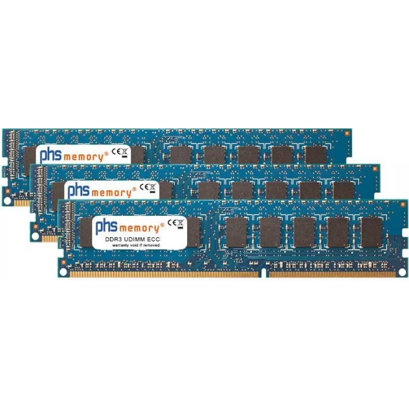 PHS-memory 24GB Kit (3x8GB) DDR3 ECC UDIMM 1333MHz PC3-10600E dla Supermicro X8DTU-6TF+ SP580298