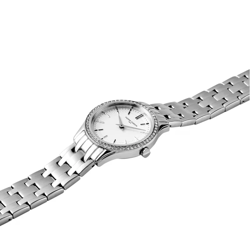 Pierre Cardin CF.0601.SJ Damski zegarek kwarcowy – 30 mm, stal nierdzewna, srebrna tarcza