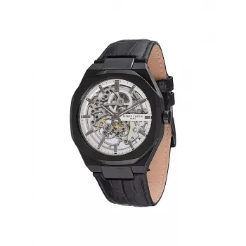 Zegarek męski Pierre Cardin CF.1002.LB.1 Analogowy Kwarcowy 42mm Czarna Tarcza Skórzany Pasek