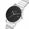 Zegarek męski Pierre Cardin CLC.6006 - koperta ze stali szlachetnej 43mm, czarny pasek skórzany