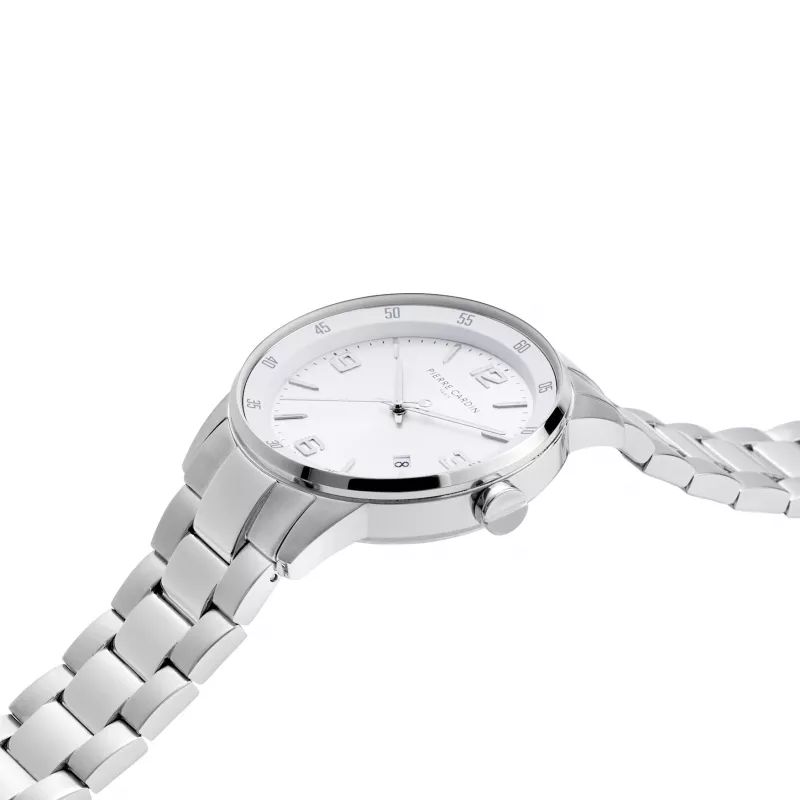 Zegarek męski Pierre Cardin analogowy kwarcowy CMR.0006 40mm stal nierdzewna czarna tarcza skórzany pasek