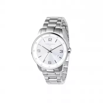 Zegarek męski Pierre Cardin analogowy kwarcowy CMR.0006 40mm stal nierdzewna czarna tarcza skórzany pasek