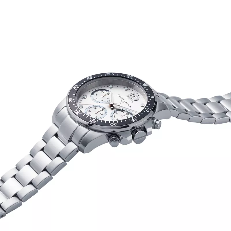 Zegarek męski Pierre Cardin CNI.0012 Kwarcowy Analogowy 40mm Stalowa Koperta Czarny Skórzany Pasek