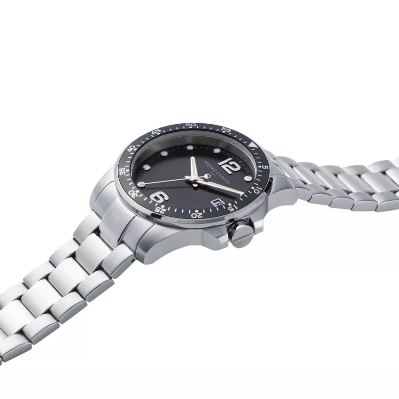 Zegarek męski Pierre Cardin CNI.0026 40mm koperta ze stali nierdzewnej czarny pasek skórzany
