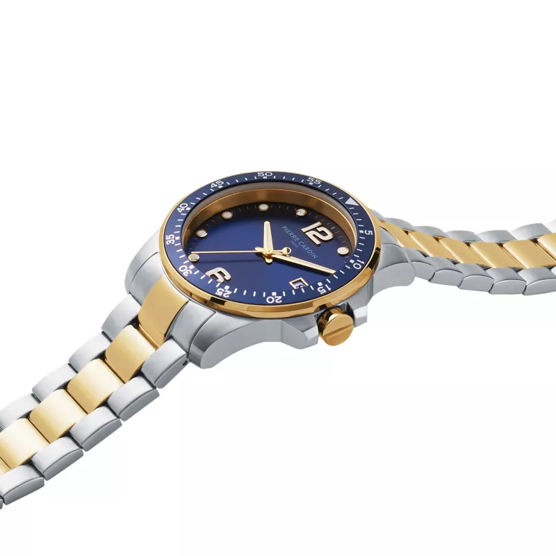 Zegarek męski Pierre Cardin CNI.0031 40mm koperta ze stali nierdzewnej, czarna tarcza, pasek skórzany