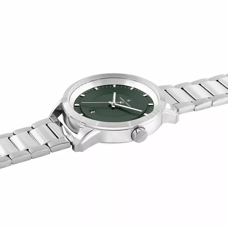 Zegarek męski Pierre Cardin CCP.5028 (45mm) Koperta ze stali nierdzewnej Czarna tarcza Skórzany pasek