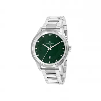 Zegarek męski Pierre Cardin CCP.5028 (45mm) Koperta ze stali nierdzewnej Czarna tarcza Skórzany pasek