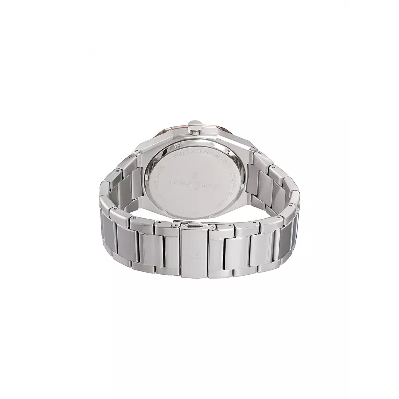 Zegarek męski Pierre Cardin CF.1000.MU 42mm Kwarcowy Analogowy Stal nierdzewna Czarna tarcza Skórzany pasek