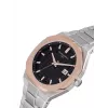 Zegarek męski Pierre Cardin CF.1000.MU 42mm Kwarcowy Analogowy Stal nierdzewna Czarna tarcza Skórzany pasek