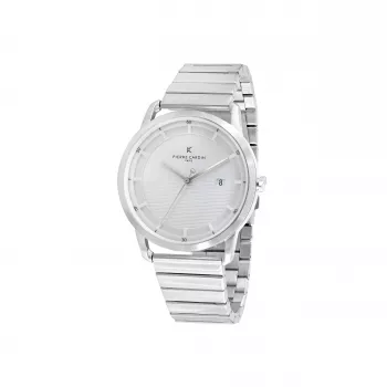 Zegarek męski Pierre Cardin CLC.6001 43mm Stal nierdzewna Kwarcowy Analogowy Czarna tarcza Skórzany pasek