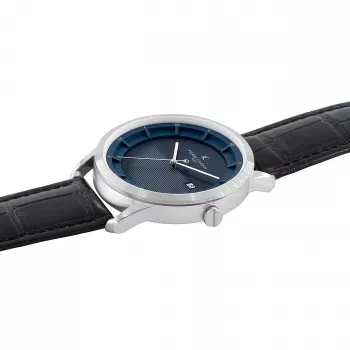 Zegarek męski Pierre Cardin CLC.6004 43mm Stal nierdzewna Skóra Czarna tarcza