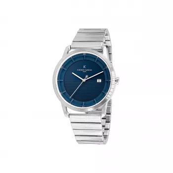 Zegarek męski Pierre Cardin CLC.6005 43mm Stal nierdzewna Kwarcowy Analogowy Czarna tarcza Skórzany pasek