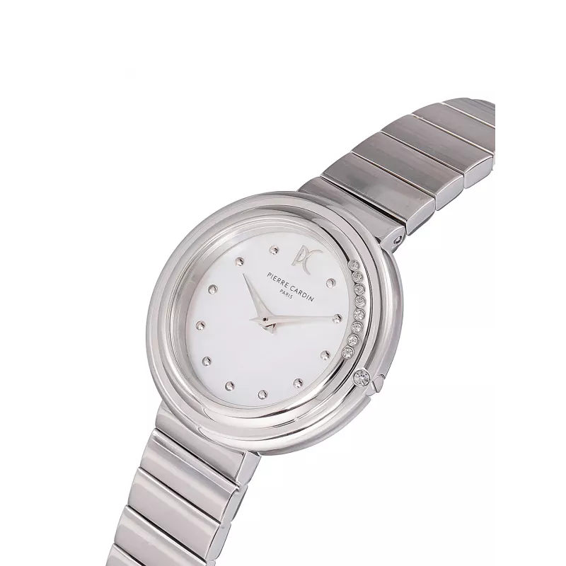 Zegarek damski Pierre Cardin CF.1010.MS.1 Kwarcowy Analogowy 32mm Srebrny Stal nierdzewna Bransoleta mesh milanese