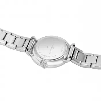 Zegarek damski Pierre Cardin CBC.5002 32mm Koperta ze stali nierdzewnej Biała tarcza Czarny pasek skórzany