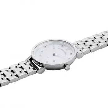 Zegarek damski Pierre Cardin CCM.0550 Kwarcowy Analogowy 32mm Koperta ze stali nierdzewnej Srebrna tarcza Czarny pasek skórzany