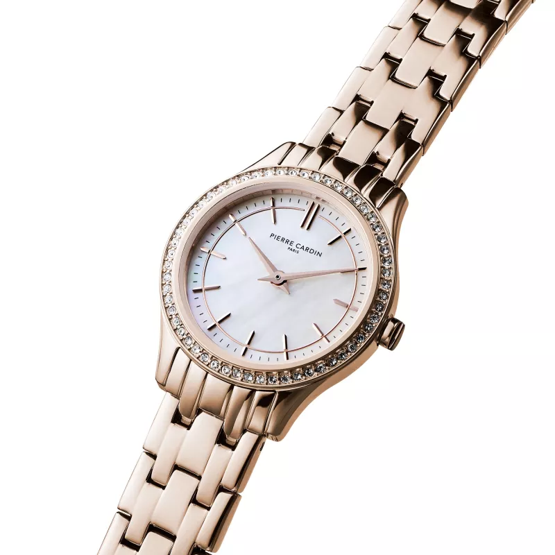 Pierre Cardin Women's Quartz Analog Watch CF.0611.SC.RG - 30mm Rose Gold Stainless Steel Mesh
