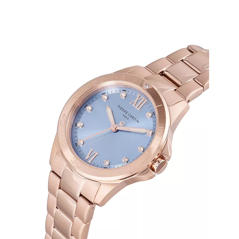 Zegarek damski Pierre Cardin CF.1009.MR.2 Kwarcowy Analogowy 34mm Różowe Złoto Stal nierdzewna Bransoleta mesh