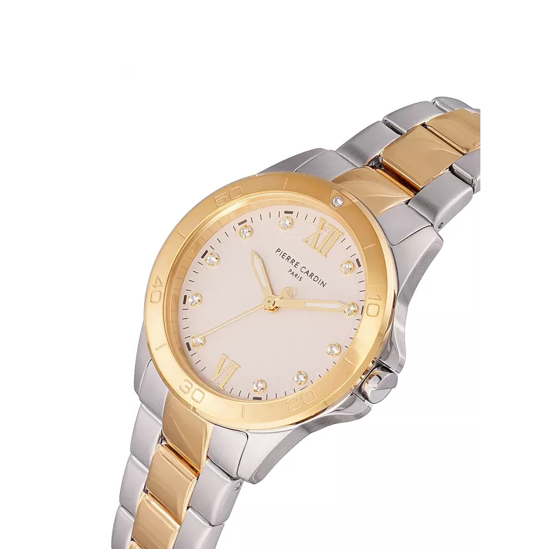 Zegarek damski Pierre Cardin CF.1009.MU - kwarcowy, analogowy, 34 mm, stal nierdzewna, tarcza z masy perłowej