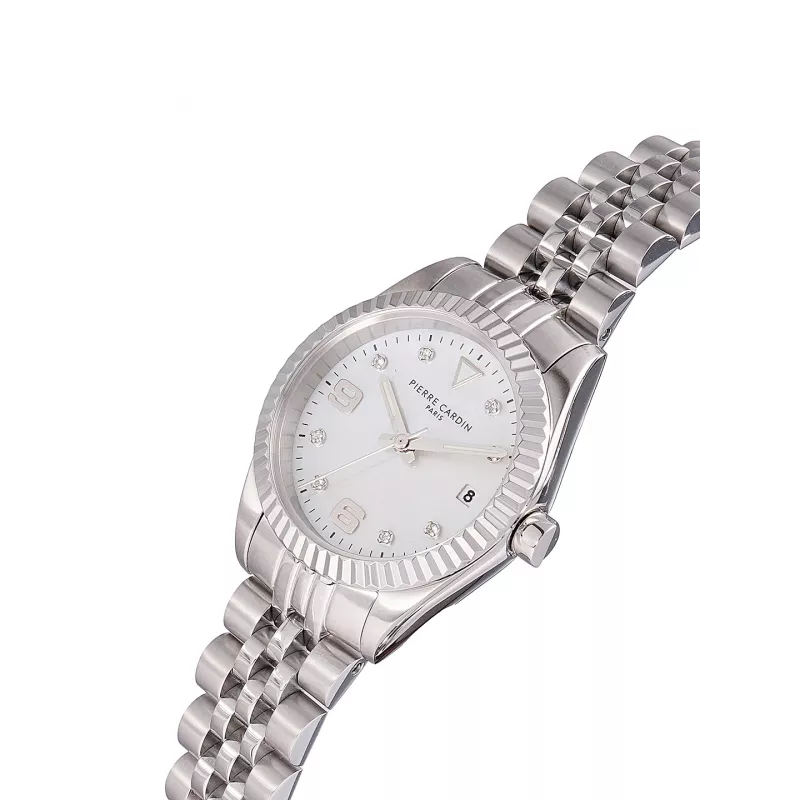 Zegarek damski Pierre Cardin CF.1012.MS 28mm Koperta ze stali nierdzewnej Czarny pasek skórzany