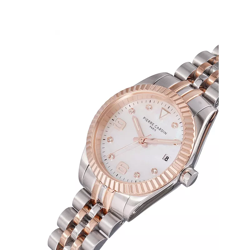 Zegarek damski Pierre Cardin CF.1012.MU (28mm) Srebrny, stal nierdzewna, siateczka mediolańska