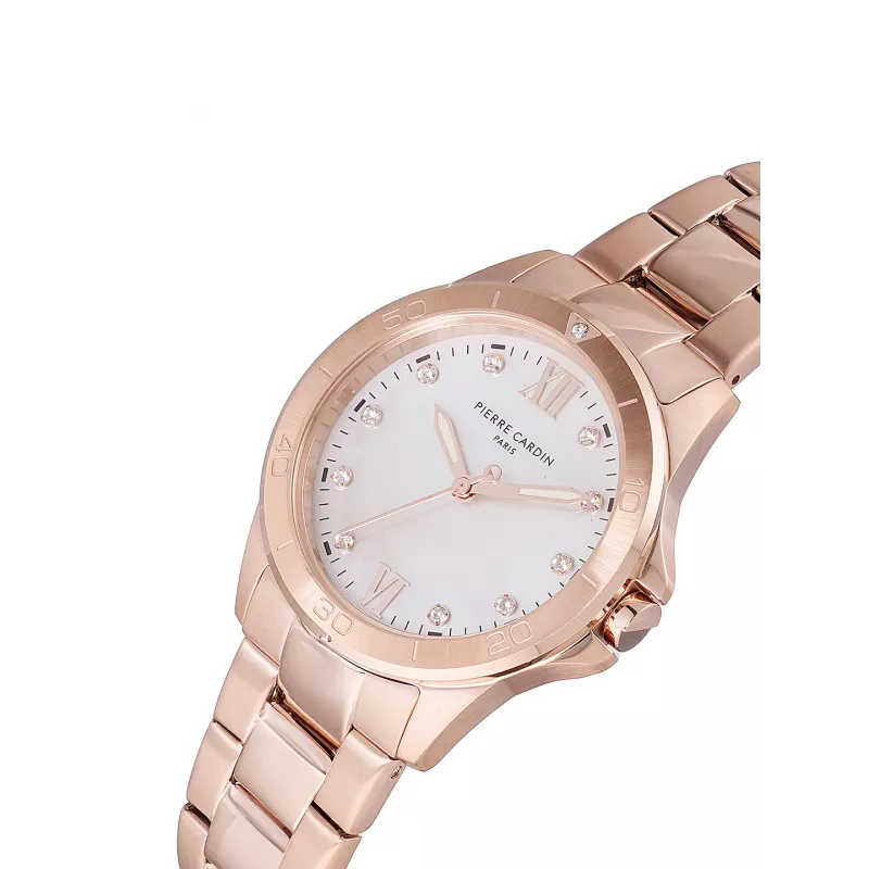 Zegarek damski Pierre Cardin CF.1009.MR 34mm Stal nierdzewna Bransoleta mesh Milanese Kwarcowy Analogowy Tarcza z masy perłowej