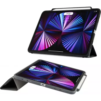 Pipetto Origami No3 Pencil Case do iPad Pro 11 (1. gen/2. gen/3. gen/4. gen) Czarny