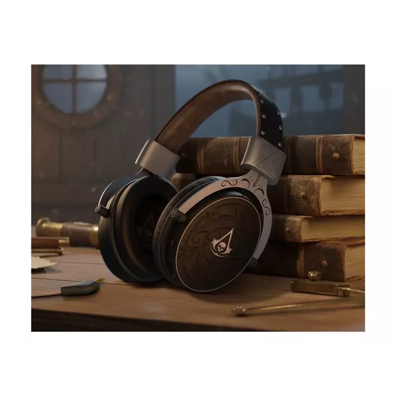 PIXMINDS LEXIP Black Flag Resynced Tatoo Bezprzewodowy zestaw słuchawkowy do gier (2.4GHz / Bluetooth 5.0, przetworniki 50mm, bateria 25h)