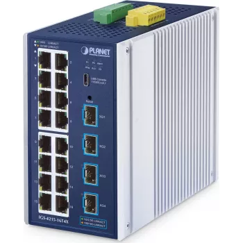 PLANET IGS-4215-16T4X Industrial L2/L4 Managed Switch - 16 Portów 10/100/1000 + 4 SFP